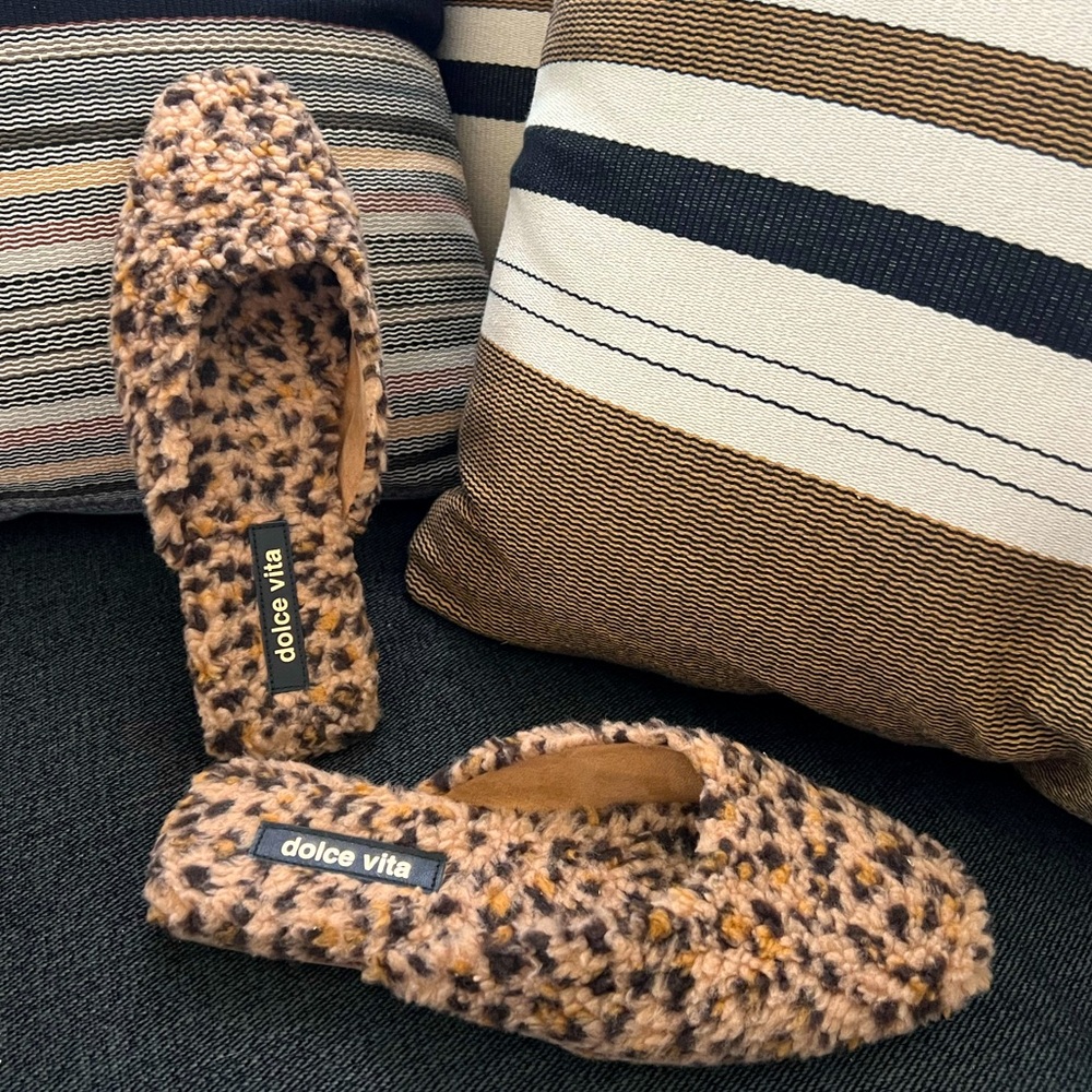 Dolce Vita Saydee Faux Fur Slippers in Leopard 🐆